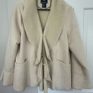 Dennis Basso Cream Teddy Jacket